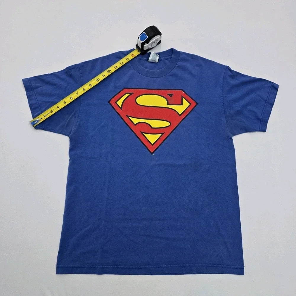 Vintage 2007 Superman T Shirt Blue Alstyle AAA DC Comics Graphic Tee Mens Large